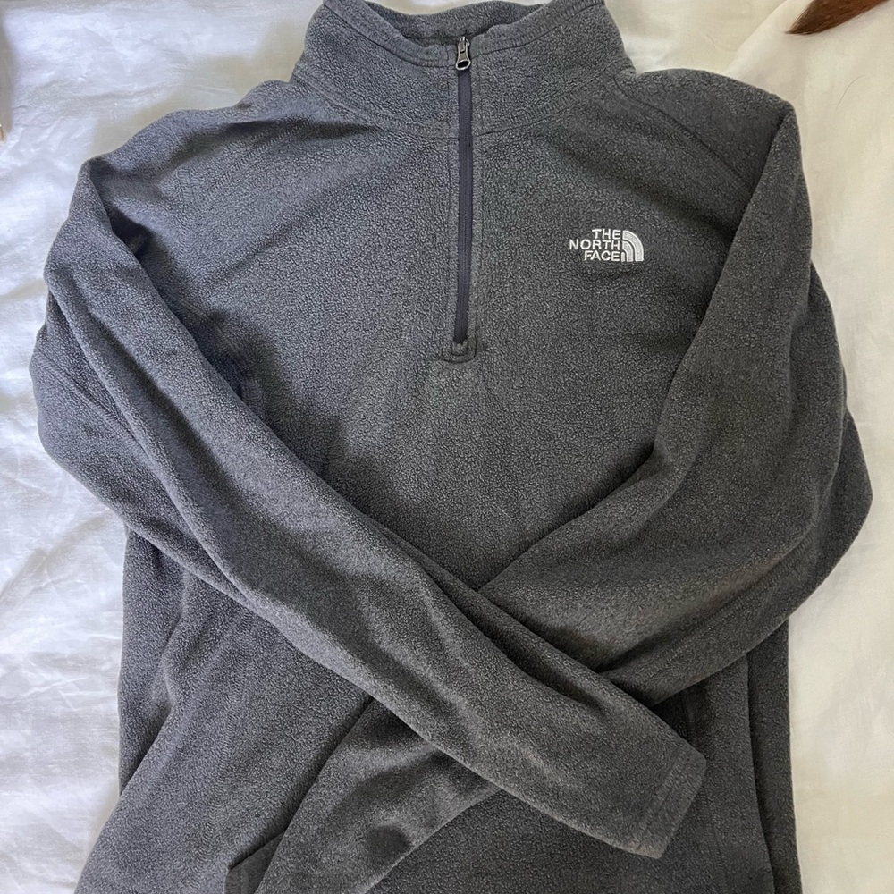 The North Face Zip-Neck Fleece Pullover - Charcoal